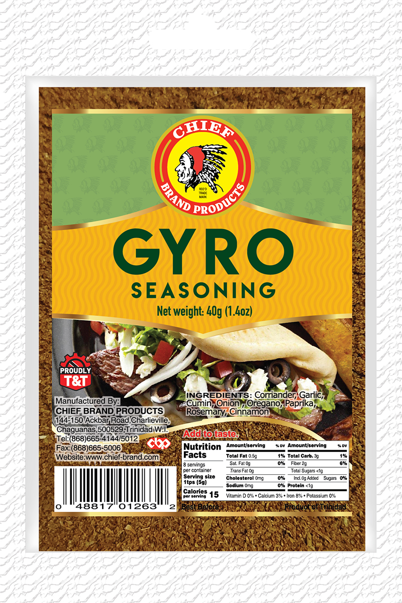 Gyro Seasoning Chief Brand Products